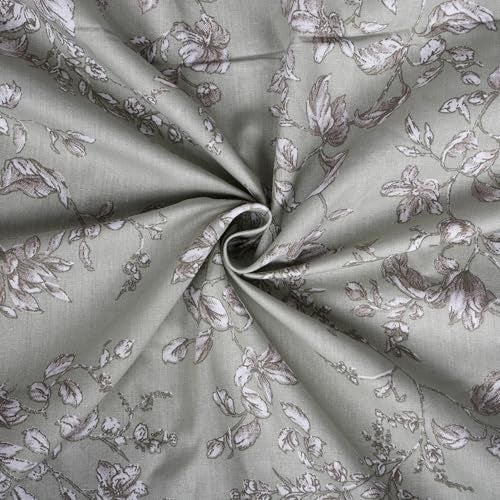 LINENWALAS 100% Cotton Twill Double Size Bedsheet with 2 Pillow Covers | Soft, Breathable & Floral Printed Bedsheet for Double Bed |300 TC | Wrinkle-Resistant, Fade-Proof (229 x 254 CM, Pista Green) - Image 5