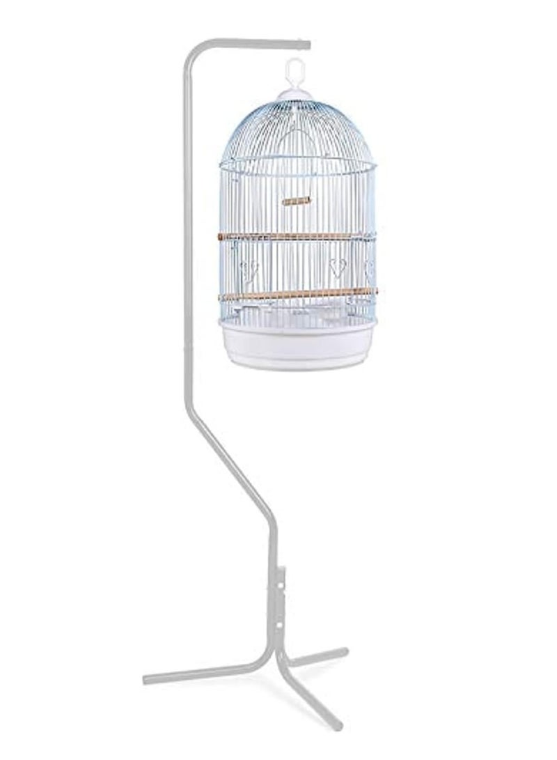 Egardenkart® Bird Cage Stand Hanging Bird Cage Stand (White with cage)