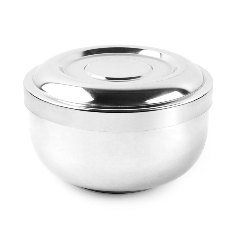 QSHAVE Stainless Steel Shaving Bowl with Lid 4 Inch Diameter Large Deep Size Chrome Plated Shinning Finish - Image 5