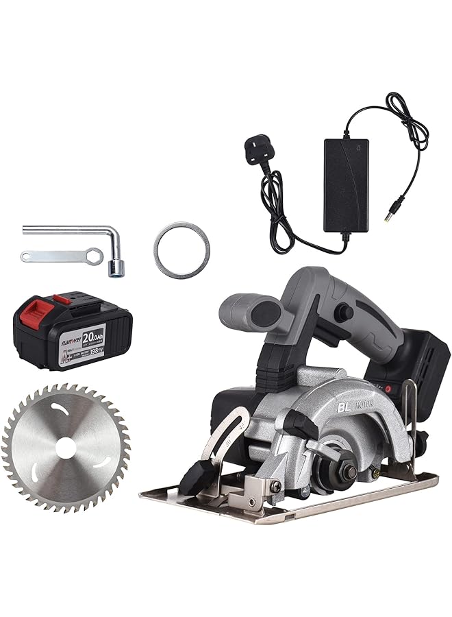 erorex 21V Cordless Brushless Circular Saw 45 Degree Adjustable Bevel Cutting With 110Mm Blade Electric Circular Saw Woodworking Tool - Image 1