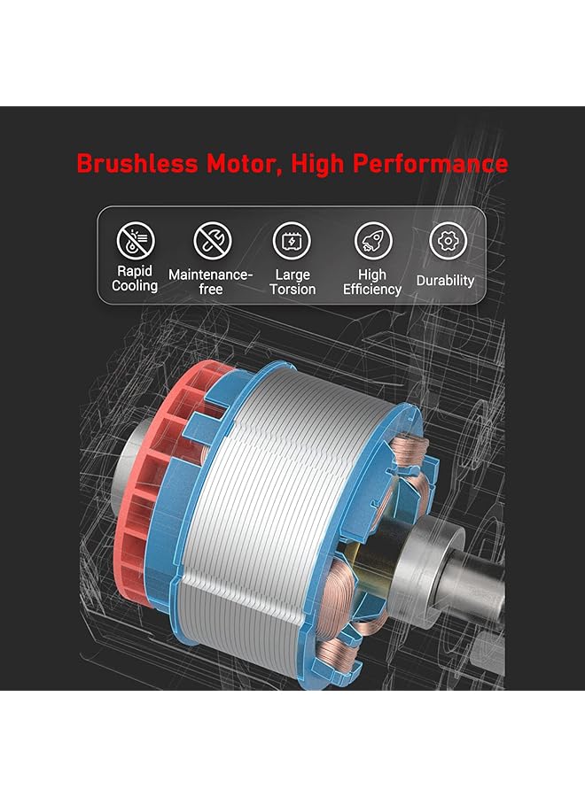 erorex 21V Cordless Brushless Circular Saw 45 Degree Adjustable Bevel Cutting With 110Mm Blade Electric Circular Saw Woodworking Tool - Image 4