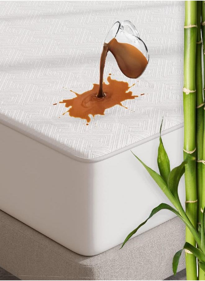 Novilla - Novilla Queen Mattress Cover Cooling Bamboo Waterproof Mattress Protector 3D Air Fabric Breathable Mattress Encasement, Deep Pocket Sheet Style Mattress Pad Cover - Image 1