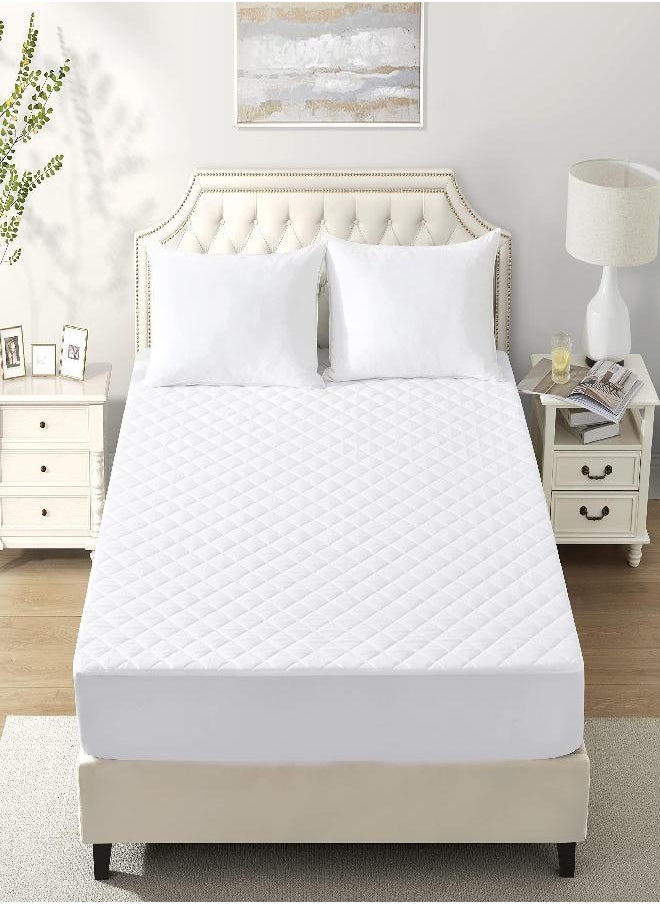 Novilla - Novilla Queen Mattress Cover Cooling Bamboo Waterproof Mattress Protector 3D Air Fabric Breathable Mattress Encasement, Deep Pocket Sheet Style Mattress Pad Cover - Image 1
