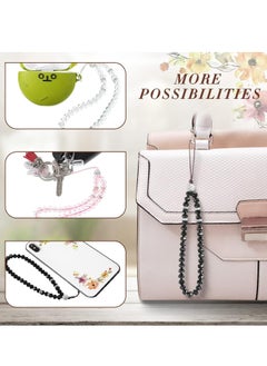 Oasisgalore 3 Pcs Phone Lanyard Strap Phone Charm Crystal Beads Key Chain Strap  - Image 3