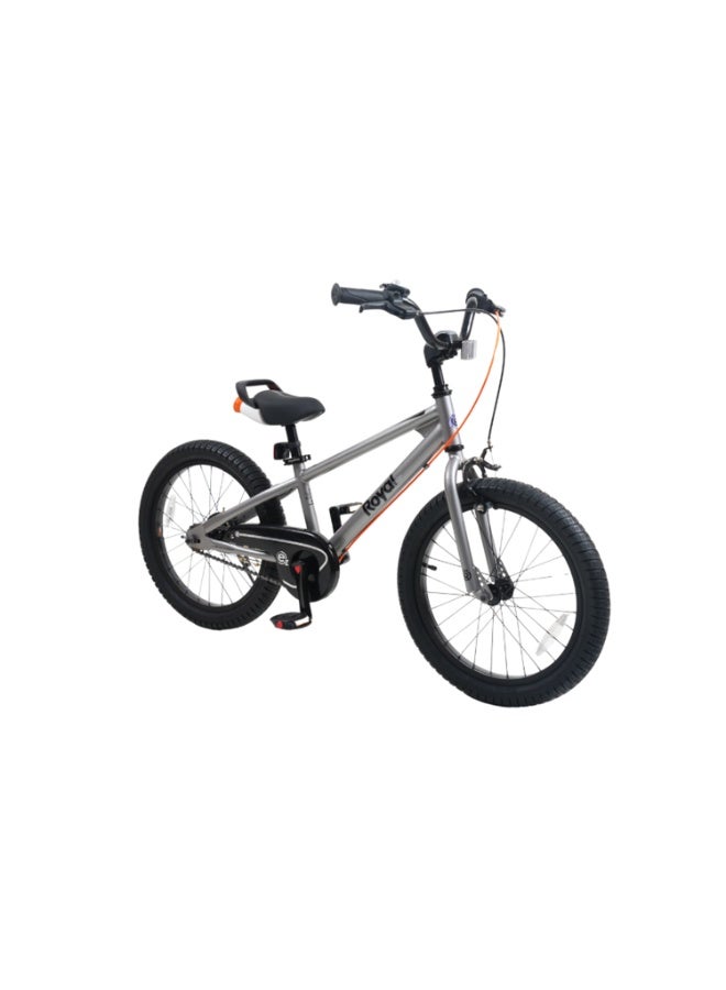 RoyalBaby 18" Kids Bike EZ Freestyle Lightweight Beginner Balance-to-Pedal Bicycle for Boys & Girls Ages 59, Tool-Free Assembly, Sporty Metallic Design Grey (RB18-30-GRY) - Image 2