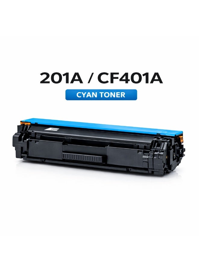 MULTI COLOUR HP 201A CF401A Cyan Compatible Toner Cartridge – Premium Color LaserJet Replacement - Image 1