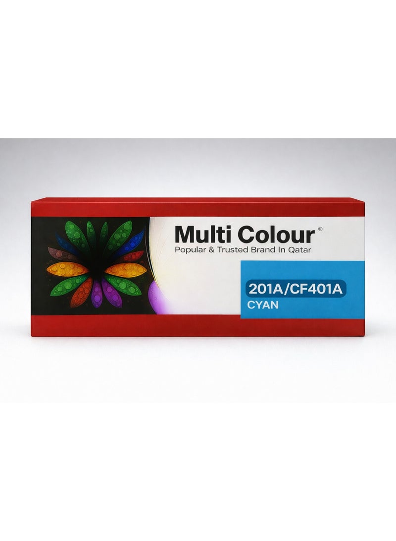 MULTI COLOUR HP 201A CF401A Cyan Compatible Toner Cartridge – Premium Color LaserJet Replacement - Image 2