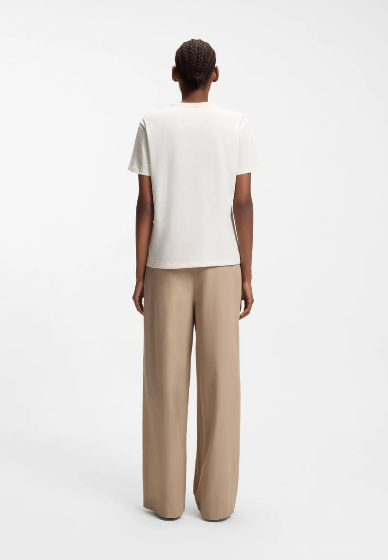 HUGO Cotton-jersey T-shirt with embroidered script logo