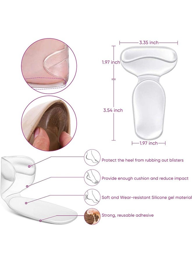 HY - Heel Cushion Inserts and Metatarsal Pads for Women, 14 pieces heel inserts, Silicone Shoe Pads Insoles for High Heels, Blister Prevention for Too Big Shoes - Image 1