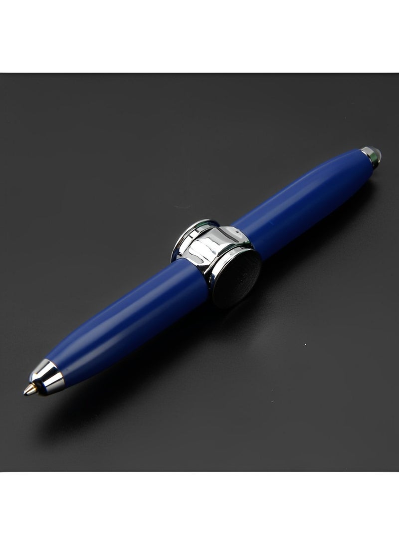 ريوكل قلم فيدجيت سبينر مع ضوء LED متعدد الوظائف يساعد على تقليل التوتر ويساعد على التفكير وقلم حبر جاف دوار مضاد للتوتر والقلق وقلم هدايا - Image 2