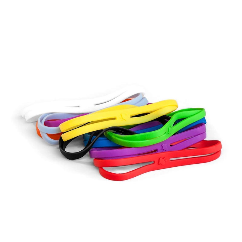 GRIFITI Band Joes X Cross Style 6" Assorted Color 20 Pack Big Strong Elastic Rubberbands Pressure Cooking, Office, Puzzles, Board Games Heat Cold UV Large Colorful Heavy Giant Silicone Rubber Bands - Image 5