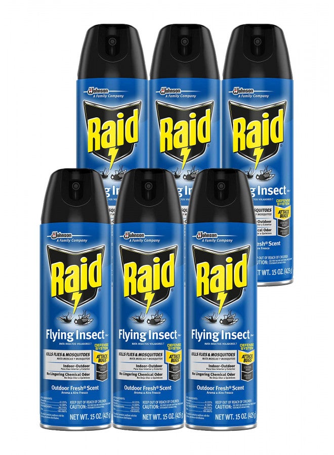 RAID Raid Flying Insect Killer, 15 Ounce (Pack of 6)  - Image 1