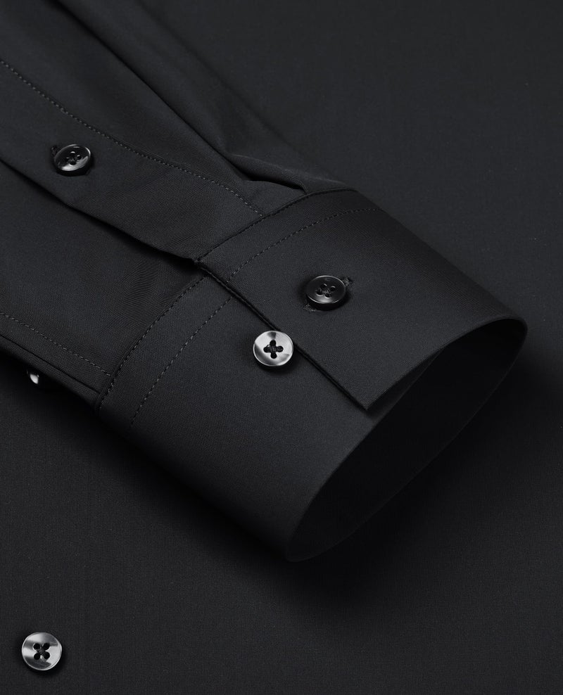 Lion Nardo Slim Fit Black Dress Shirts for Men Wrinkle Free Mens Dress Shirts Long Sleeve Big Muscle Fit Button Up Shirt - Image 4