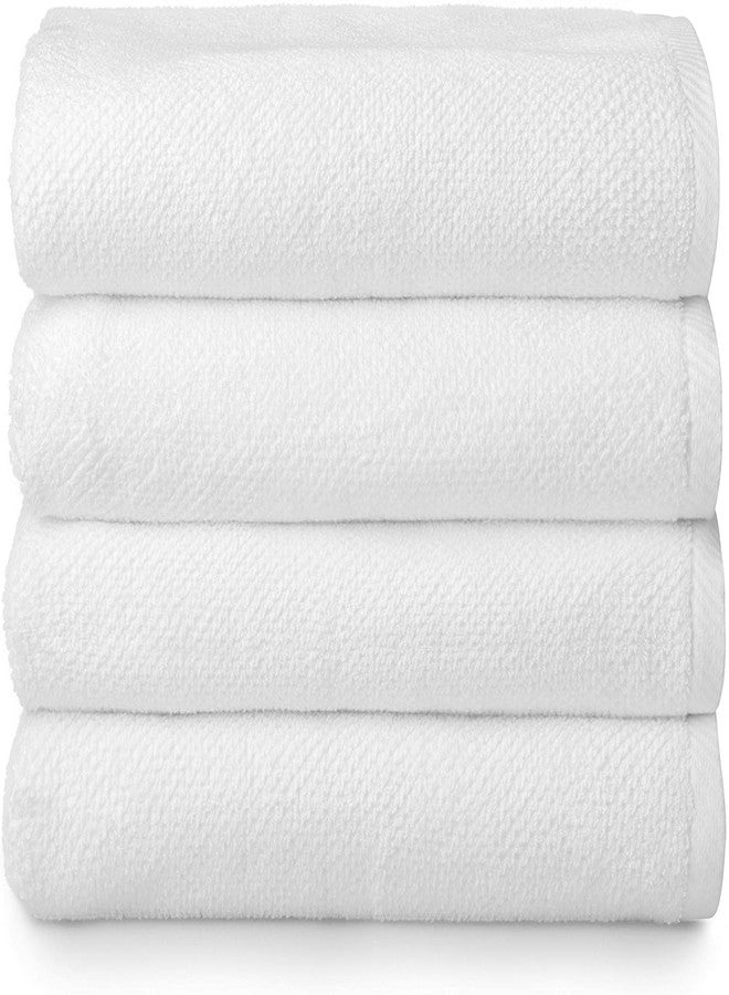 Simpli-Magic 79448 Popcorn Textured Bath Towels, 4 Pack, White - Image 1