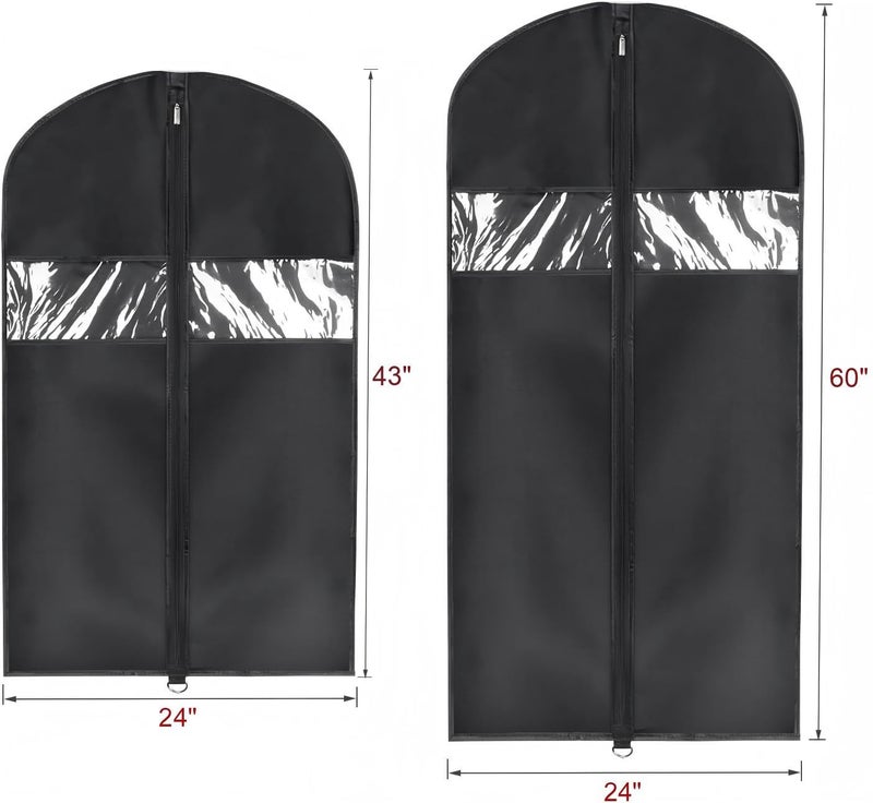 6Pcs Garment Cover Bags for Travel, Suit Cover & Zipper Bag for Clothes - Image 2