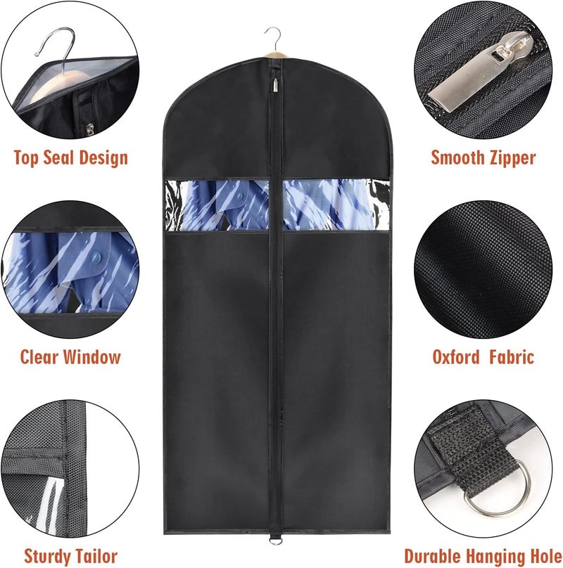 6Pcs Garment Cover Bags for Travel, Suit Cover & Zipper Bag for Clothes - Image 3