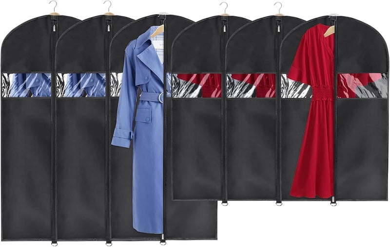 6Pcs Garment Cover Bags for Travel, Suit Cover & Zipper Bag for Clothes - Image 1