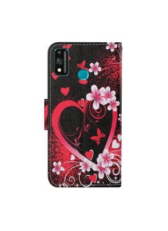 زبون جراب لهاتف Honor 9X Lite بنمط رسم ملون، جراب جلدي قابل للطي أفقيًا مع حامل وفتحات للبطاقات ومحفظة وحبل  - Image 3