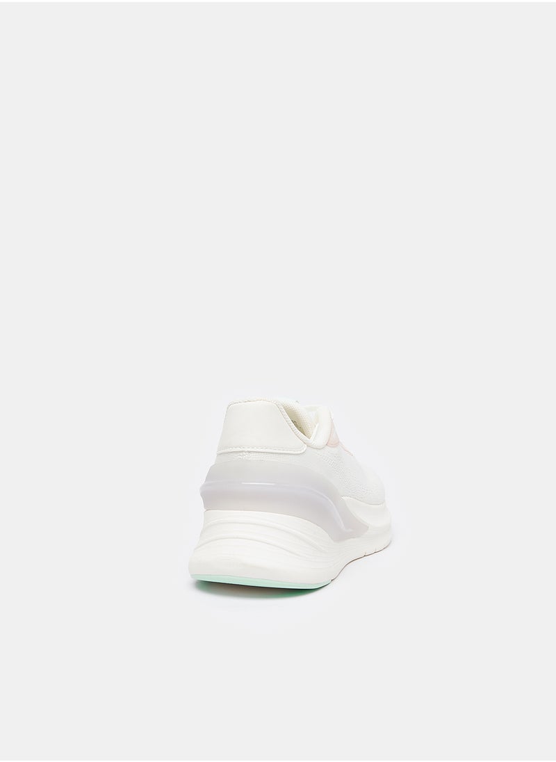 ANTA - THICK SOLE RUNNING SHOES FOR WOMEN IN WHT/WHT PINK/BLU - Image 1