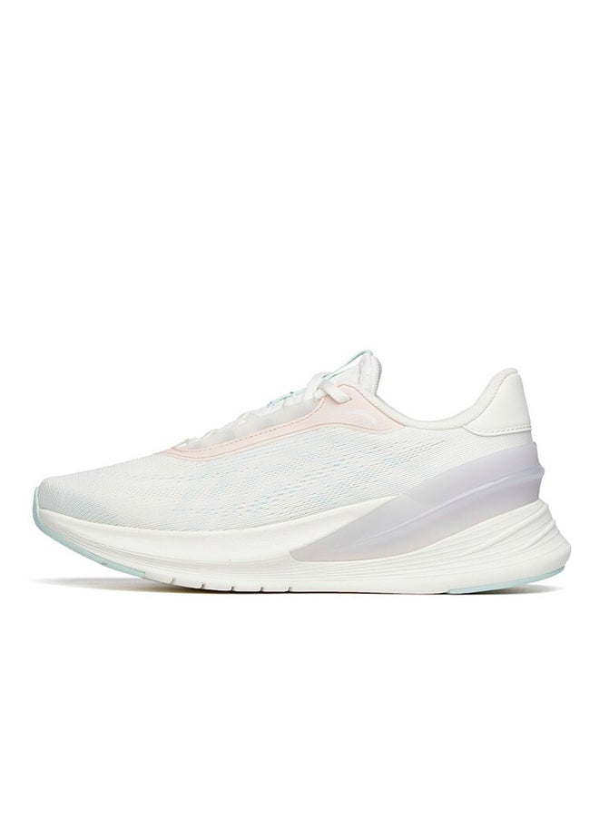 ANTA - THICK SOLE RUNNING SHOES FOR WOMEN IN WHT/WHT PINK/BLU - Image 1