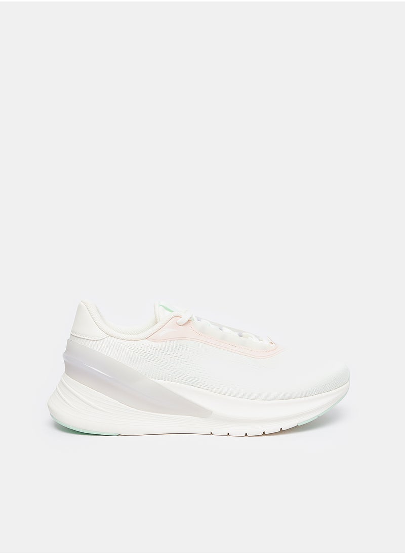 ANTA - THICK SOLE RUNNING SHOES FOR WOMEN IN WHT/WHT PINK/BLU - Image 1