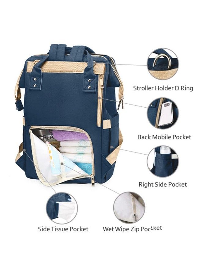PACKNBUY Diaper Bag For Mothers Mom Stylish Travel Baby Bags Blue - Image 4