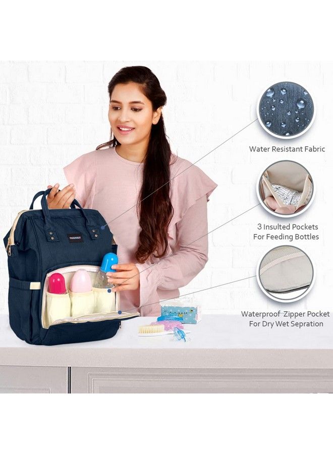 PACKNBUY Diaper Bag For Mothers Mom Stylish Travel Baby Bags Blue - Image 3