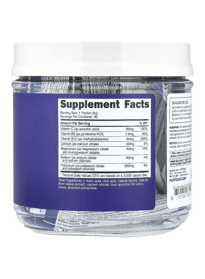 Nutricost, Electrolytes, Advanced Hydration Complex, Blue Raspberry, 40 Stick Packs, 0.14 oz (4 g) Each (Packaging may vary) - Image 2