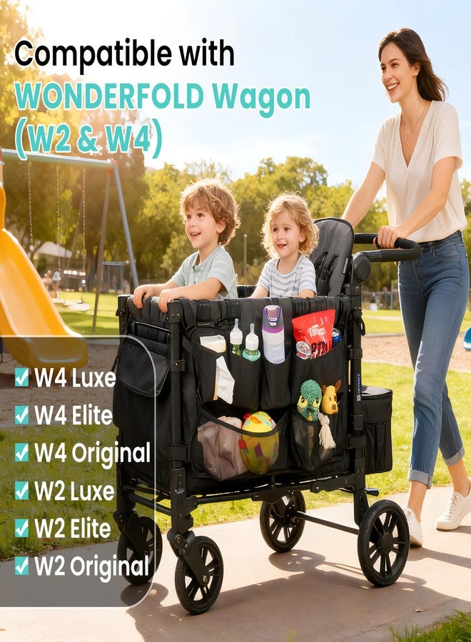 Viotiin Stroller Wagon Cargo Net and Organizer, Double-Layer with Extra Storage Space, Wagon Accessories with Larger Capacity and Foldable, Compatible with WONDERFOLD Wagon W2 & W4 (1 Pack) - Image 5