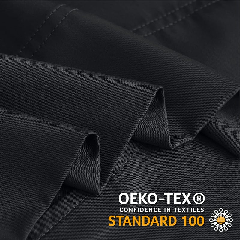 BEDELITE Quick assemble King Size Pillow Cases Set of 2, Rayon Derived from Bamboo, Cooling Pillow Cases for Hot Sleepers & Night Sweats, Breathable and Silky Soft Envelope Pillowcases(Black, 20"x36") Consistent single item quality - Image 5