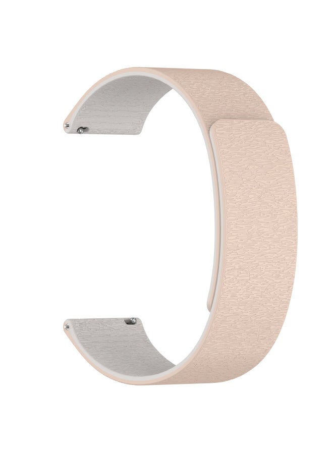 Suitable For Huawei Gt5/Fit3/4 Watch Strap, New Cloud Wood Grain Magnetic Silicone Red Rice Xiaomi 8/9 Pro Watch Strap 