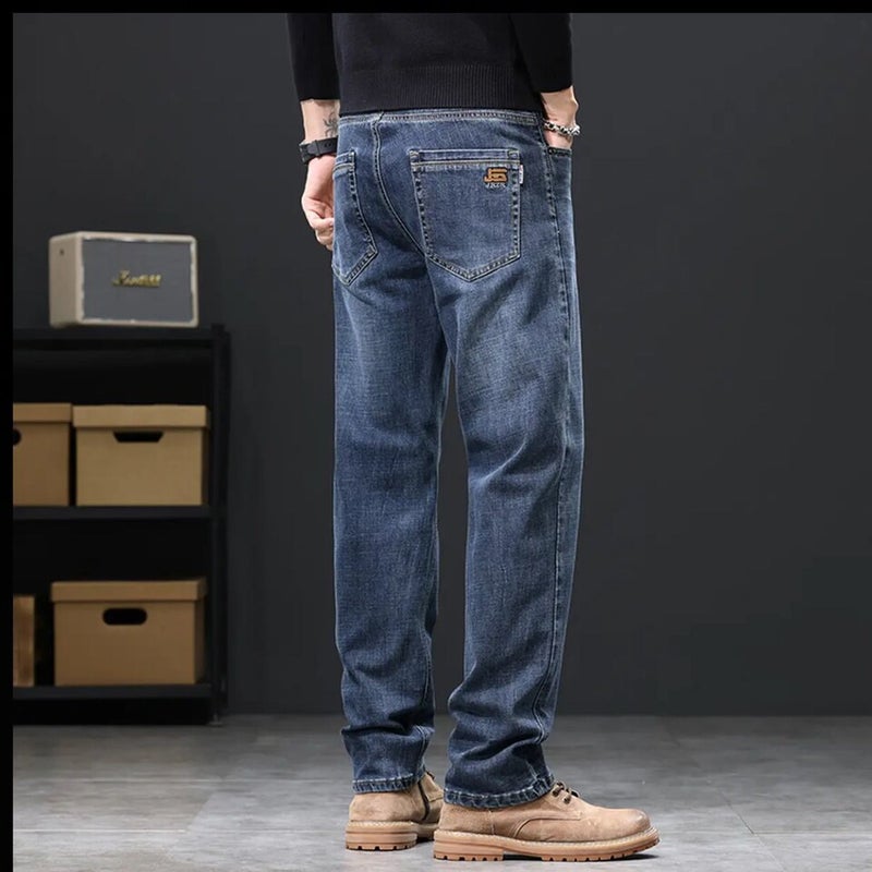 Unisex Classic Denim Jeans Loose Fit Daily Outdoor Wear - Image 5