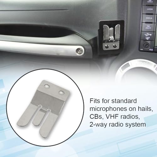 asdmm Boat Stainless Steel CB/Ham VHF Radio Microphone Clip Holder for Marine Jet Yacht RV, Compatible with Yaesu MH-48 FT8900 FT7800 FT7900 FT8800 FT1807 (1 PCS) - Image 5