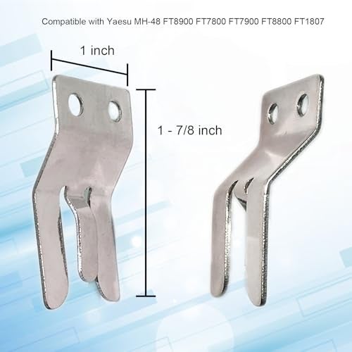 asdmm Boat Stainless Steel CB/Ham VHF Radio Microphone Clip Holder for Marine Jet Yacht RV, Compatible with Yaesu MH-48 FT8900 FT7800 FT7900 FT8800 FT1807 (1 PCS) - Image 2