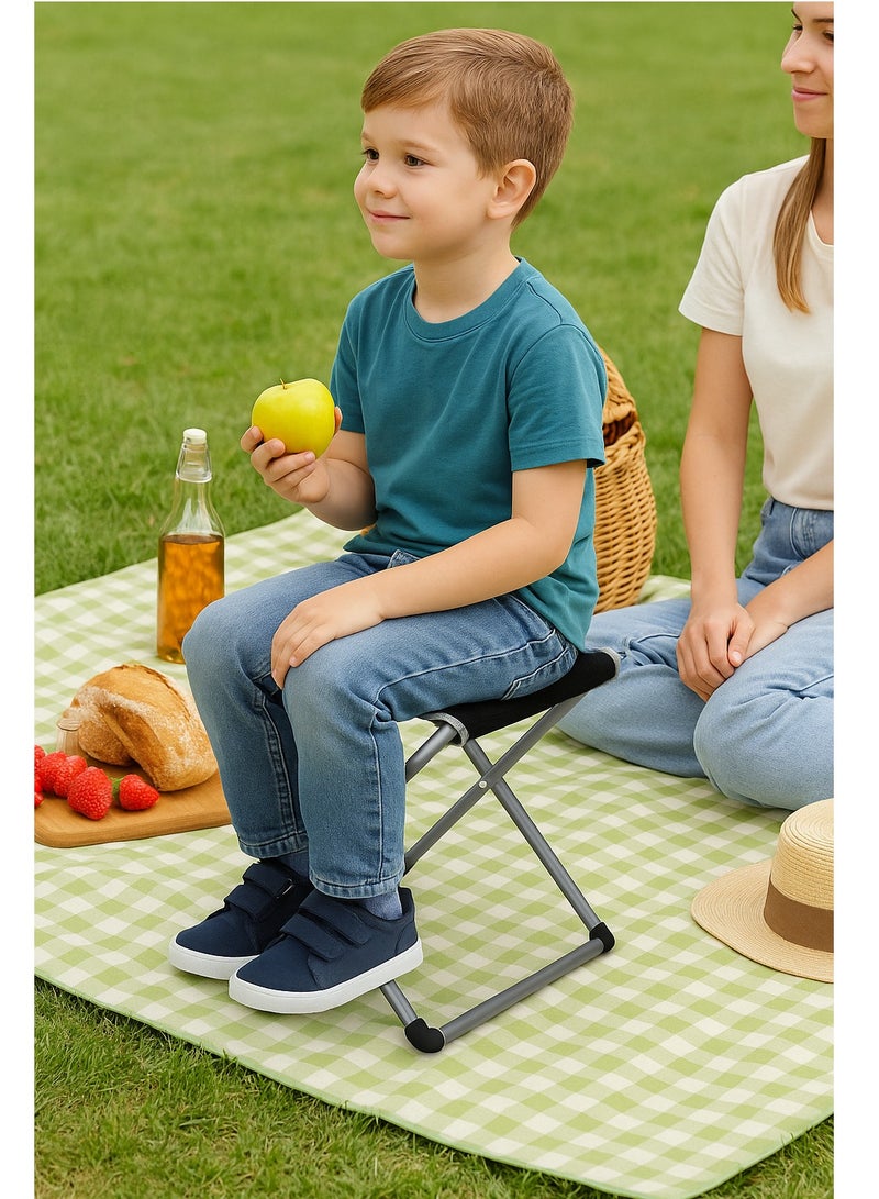 Panvil Mini Portable Folding Stool for Outdoors – Lightweight Compact Travel Seat, Fishing, Hiking, Picnic, Beach & Garden Uses – Heavy Duty Woven Foldable Seat with Metal Frame - Image 2