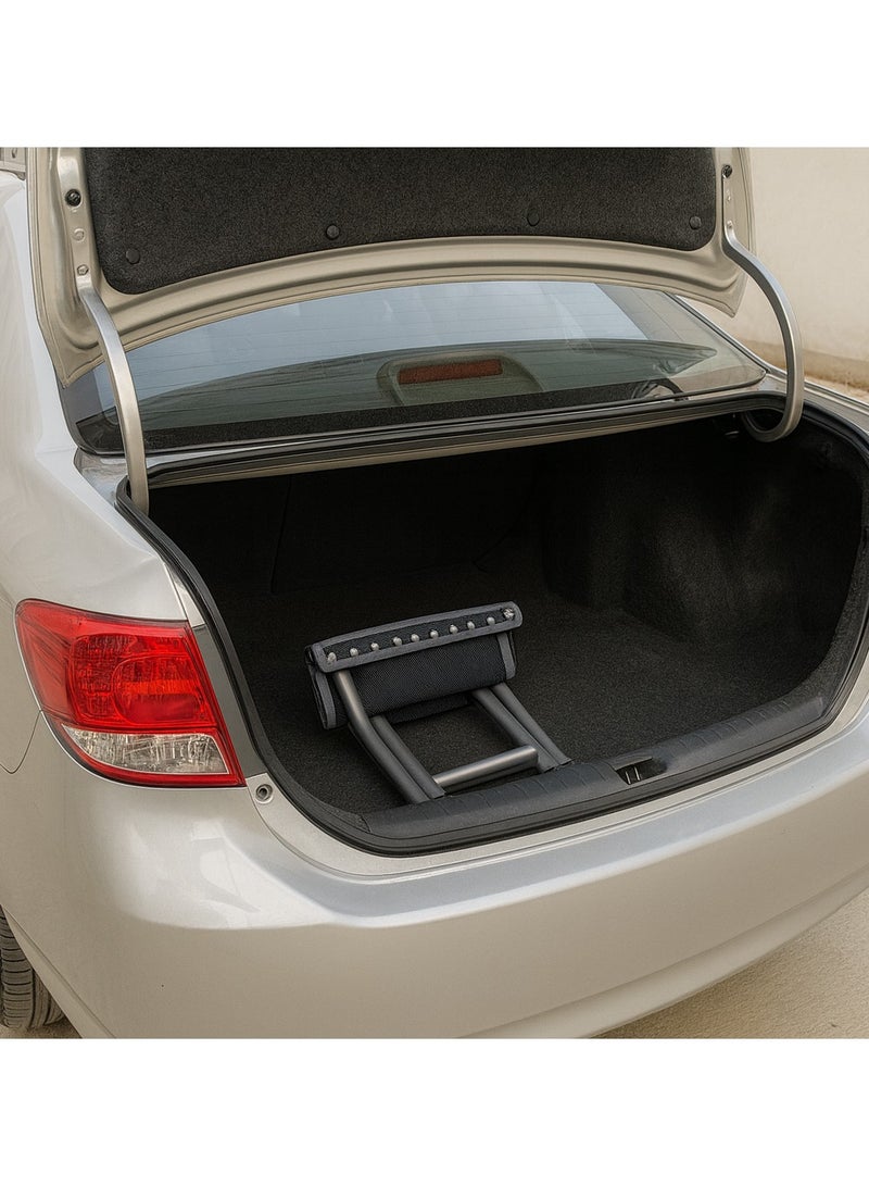 Panvil Mini Portable Folding Stool for Outdoors – Lightweight Compact Travel Seat, Fishing, Hiking, Picnic, Beach & Garden Uses – Heavy Duty Woven Foldable Seat with Metal Frame - Image 4