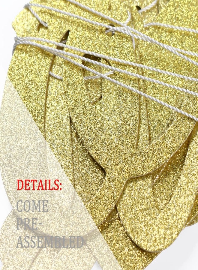 FOZEE One Day Away Banner, Rehearsal Dinner Decorations Supplies, Wedding Party Sign, Tomorrow We Do, Pre-Strung, Photo Background, Gold Glitter - Image 4