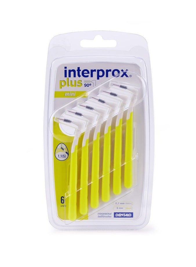 إنتربروكس فرشاة Interprox Interproximal لإزالة الأغشية الحيوية الفموية من الفراغات بين الأسنان بشكل كامل، مقاس صغير 1.1 مم، 6 وحدات - Image 1