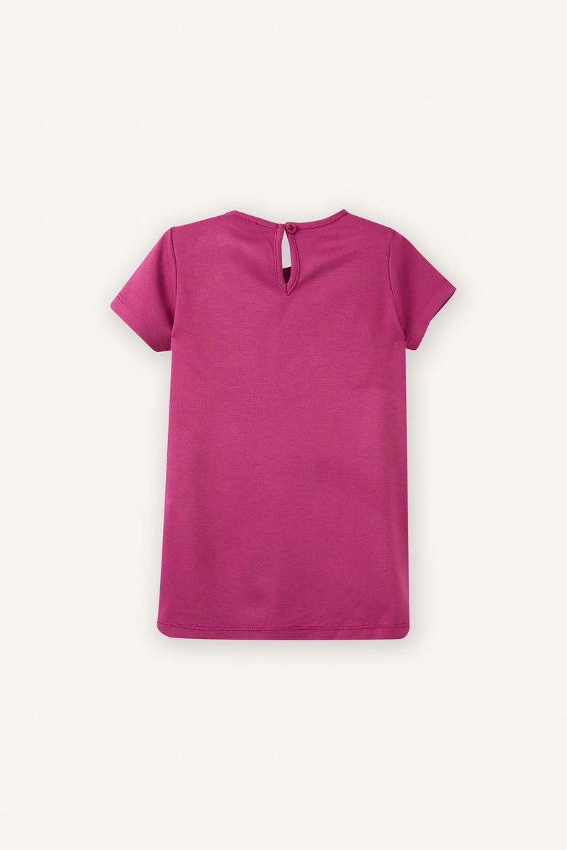 ديفاكتو فستان بيبي بناتي نص كم بياقة مستديرة - Image 3