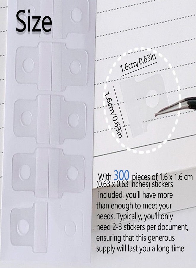 XLANMAY 300pcs Small Hole Reinforcement Stickers Clear Sturdy Ring Binder Stickers Self-Adhesive Hole Labels Paper Hole Reinforcement Office School Supplies for Ring Binder Bill Paper Photos Postcards - Image 2