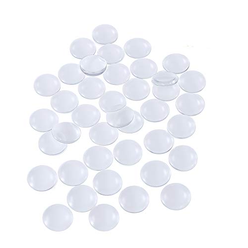HAUTOCO 1.18 inch/30mm Round Glass Cabochons Clear Dome Cabochons Tiles for DIY Craft Photo Charms, Cameo Pendants, Rings, Necklace and Jewelry Making, 40PCS - Image 2