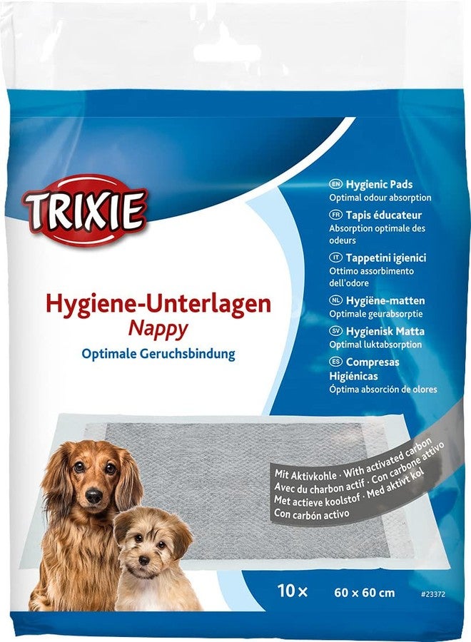 Trixie Pet Training Nappy Hygiene Pad with Activated Carbon and Anti-Odor Pet Pee Pad 10 Pcs for House-Training, 60 × 60 cm - Image 1