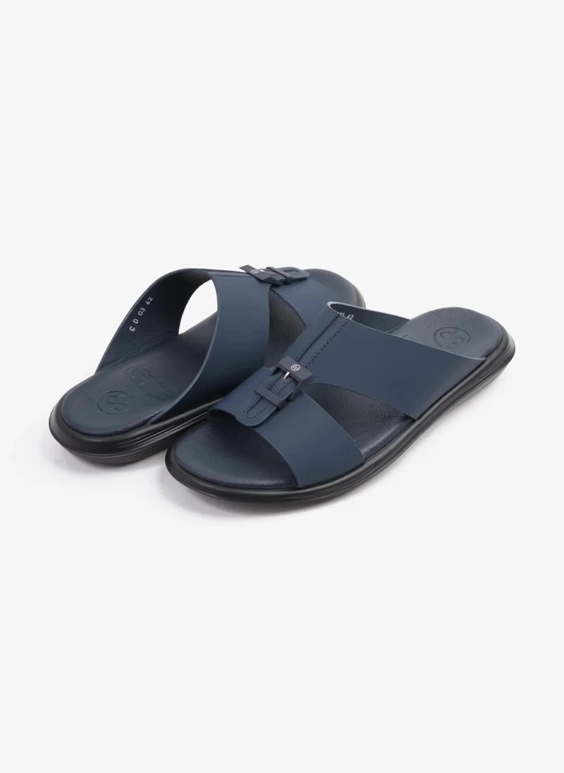 Comfort Plus COMFORT PLUS TIMELESS ZIPPER CLOSURE MEN'S SANDALS NAVY