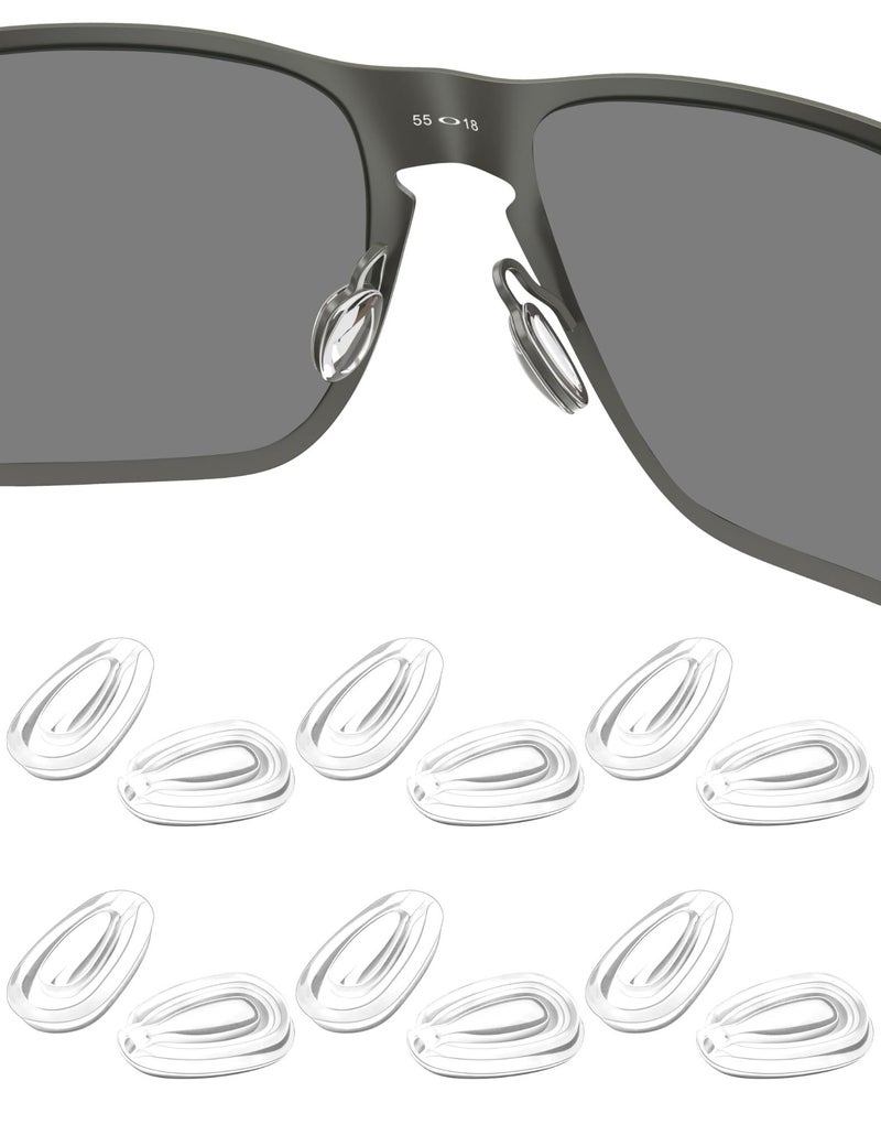 HILEEN 6 Pairs Replacement Nose Pads Nose Piece for Oakley Feedback OO4079 | Holbrook Metal OO4123 | Gauge 6 OO6038 | Gauge 8 OO4124 | Crosshair OO4060 OO6014 OO4069 | Elmont M L OO4119 Sunglass - Image 1