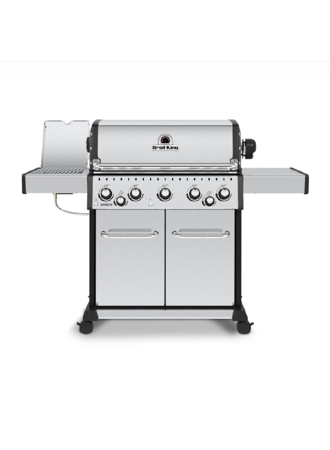 Broil King Baron S 590 IR Stainless Steel Gas Grill Silver and Black 63.6 x 98.2 x 60.9 cm 876983  - Image 3
