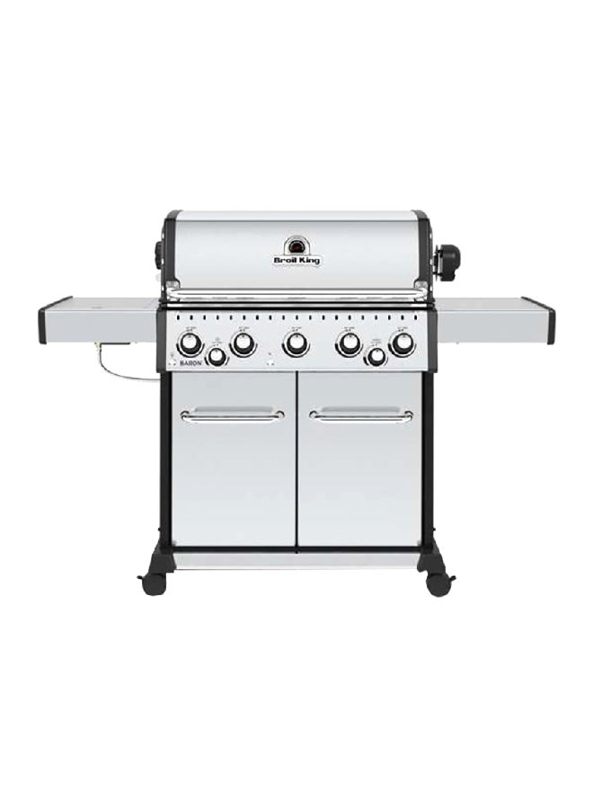 Broil King Baron S 590 IR Stainless Steel Gas Grill Silver and Black 63.6 x 98.2 x 60.9 cm 876983  - Image 1