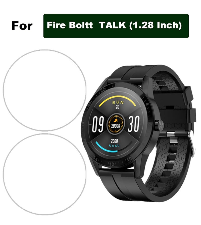 HELLOSCREEN Hydrogel Screen Protector For FIRE BOLTT TALK SMARTWATCH (1.28") - Anti-Scratch, Bubble-free, Edge To Edge Soft TPU Film Screen Guard for FIRE BOLTT TALK (Pack of 2) - Image 2