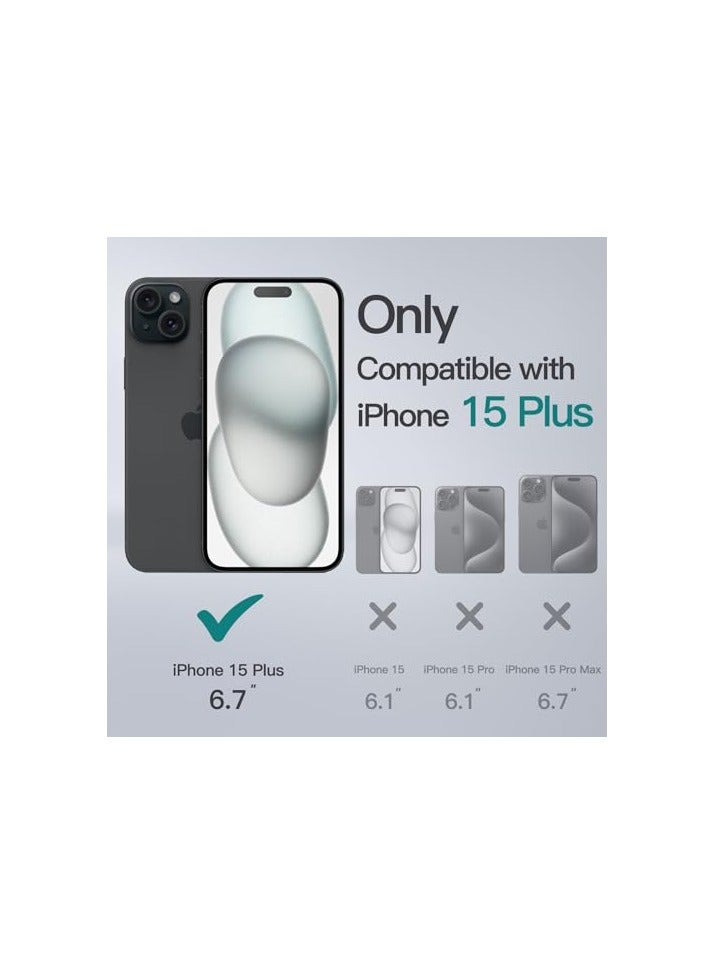 JETech Kickstand Case for iPhone 15 Plus 6.7-Inch Compatible with MagSafe, Built-in Adjustable Camera Stand, Translucent Matte Magnetic Back Slim Shockproof Phone Cover (Black) - Image 4