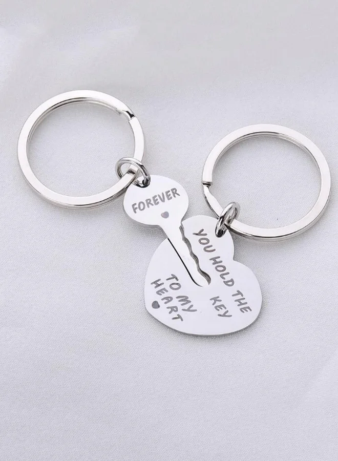 تايك تو Forever Key to My Heart Couple Keychain