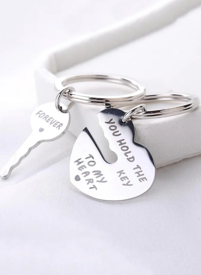 تايك تو Forever Key to My Heart Couple Keychain